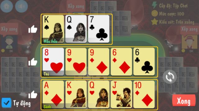 Một trong các nguyên tắc chơi game mậu binh đó chính là nắm vững cách xếp bài cơ bản Một trong các nguyên tắc chơi game mậu binh đó chính là nắm vững cách xếp bài cơ bản