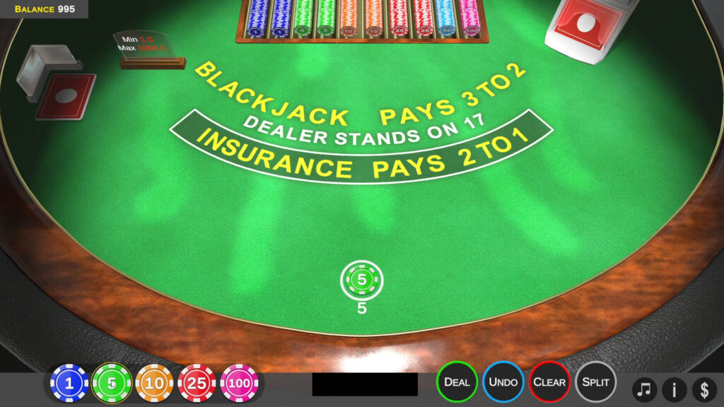 Dealer chia bài trong một ván Blackjack